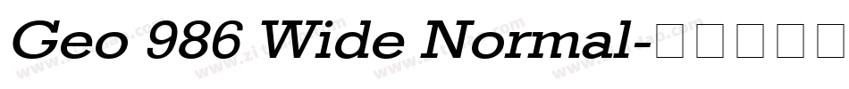 Geo 986 Wide Normal字体转换